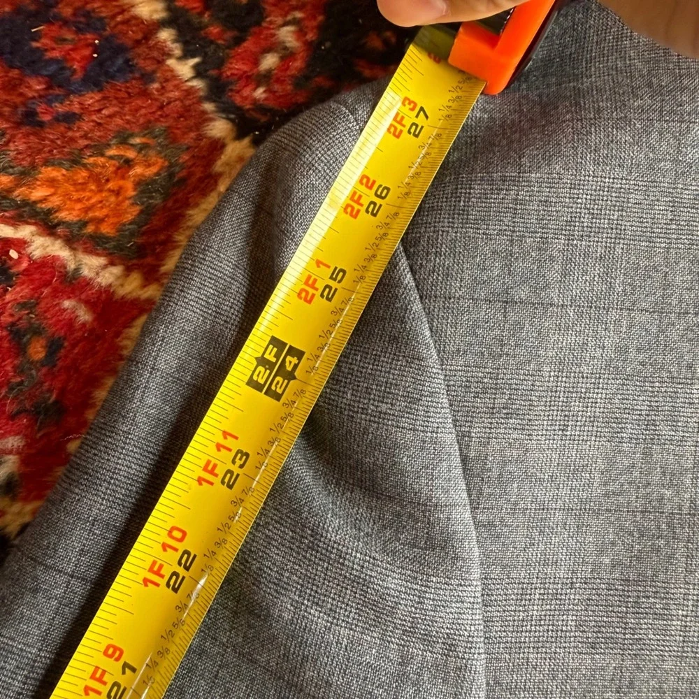 Jos. A. Bank 1905 Blazer Mens 46R Gray Glen Plaid Slim Fit Sport Coat